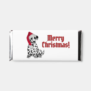 Dalmatian Dog Red Stocking Cap Merry Christmas Hershey Bar Favors