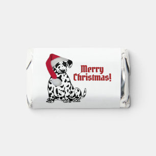 Dalmatian Dog Red Stocking Cap Merry Christmas Hershey's Miniatures