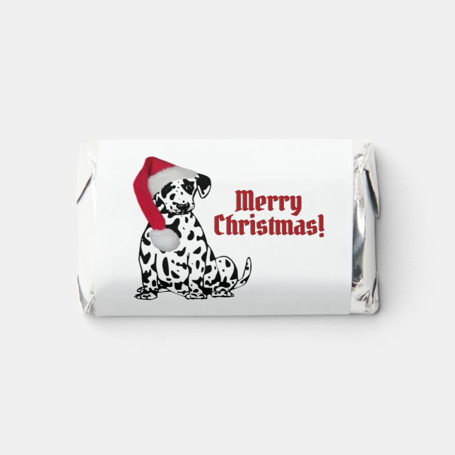 Dalmatian Dog Red Stocking Cap Merry Christmas Hershey's Miniatures (Front)