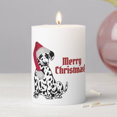 Dalmatian Dog Red Stocking Cap Merry Christmas