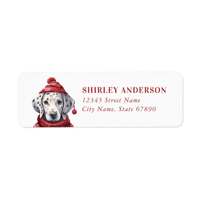 Dalmatian Dog Return Address Labels (Front)