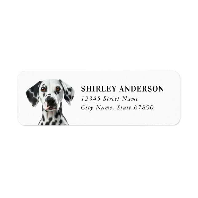 Dalmatian Dog Return Address Labels (Front)