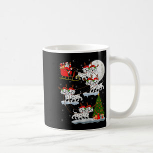 Dalmatian Dog Santa Sleigh Flying Funny Magical Ch Coffee Mug