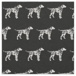 Dalmatian Dog Silhouette Pet Fabric