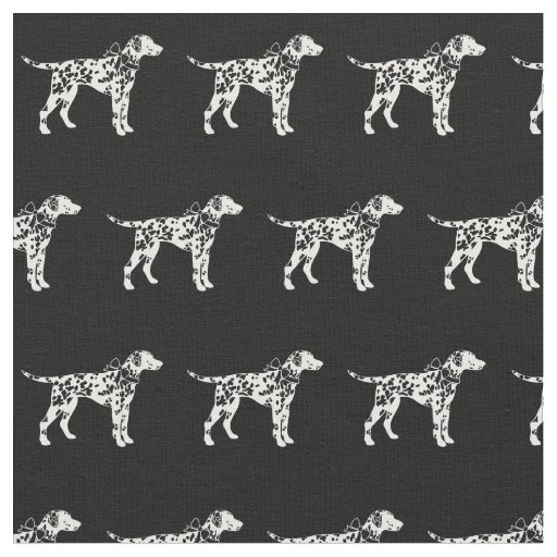 Dalmatian Dog Silhouette Pet Fabric