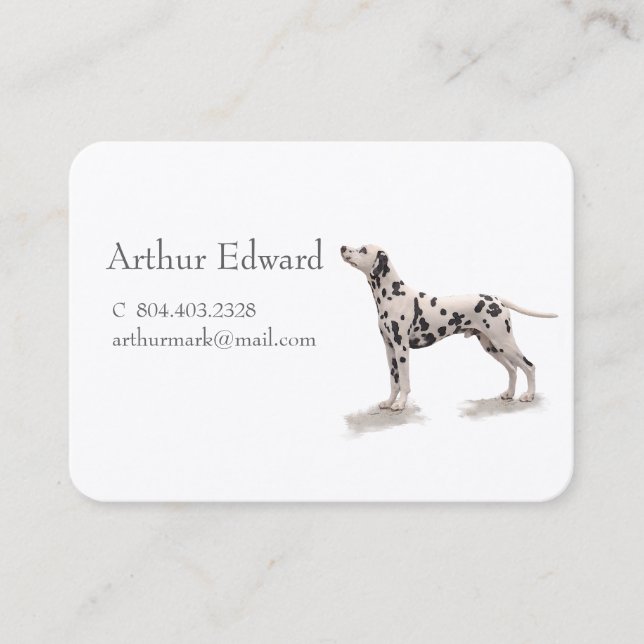 Dalmatian Dog Social Calling Cards (Front)