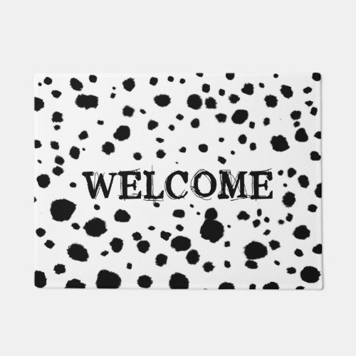 Dalmatian Dog Spots  Custom Welcome Mat