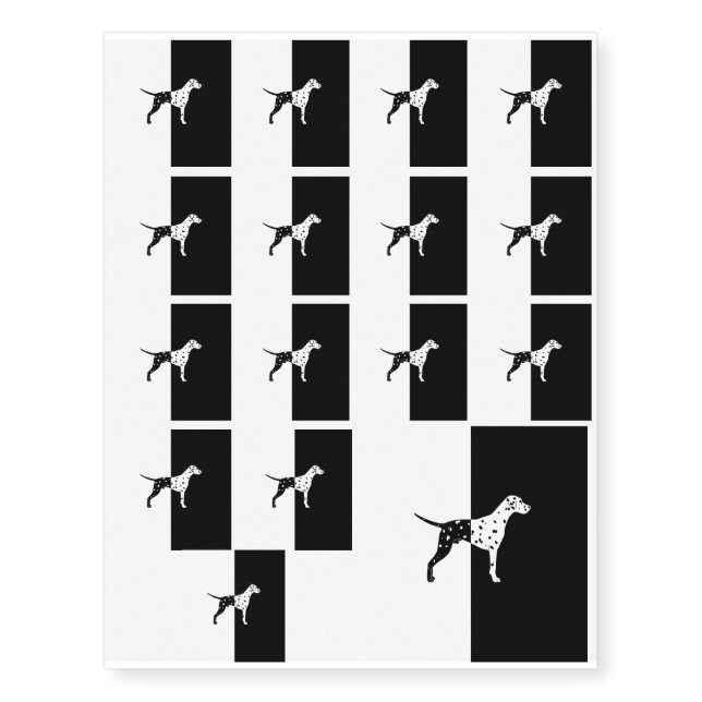 Dalmatian dog temporary tattoos (Front)