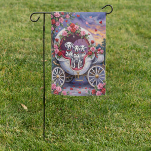 Dalmatian Dog Valentine's Day  Garden Flag