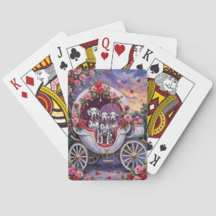 Dalmatian Dog Valentine's Day  Poker Cards