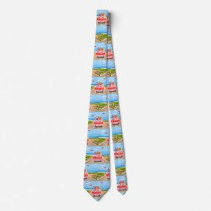Dalmatian Dog Valentine's Day Truck Hearts Neck Tie
