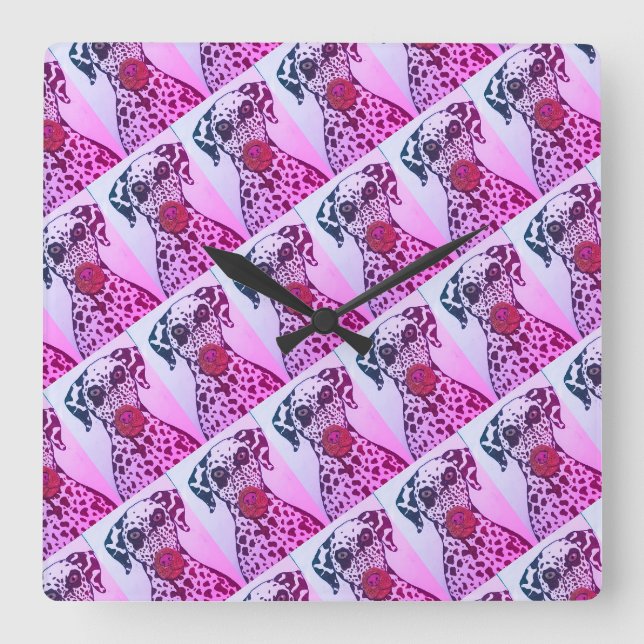 Dalmatian dog Wall Clock (Front)