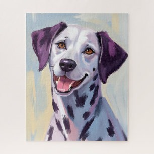 Dalmatian Dog Watercolor Painting Jigsaw Puzzle