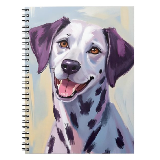 Dalmatian Dog Watercolor Painting Notebook (Front)