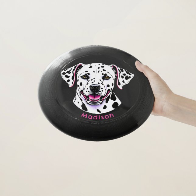 Dalmatian Dog Wham-O Frisbee (In Hand)