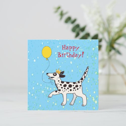 Dalmatian dog wishes happy birthday