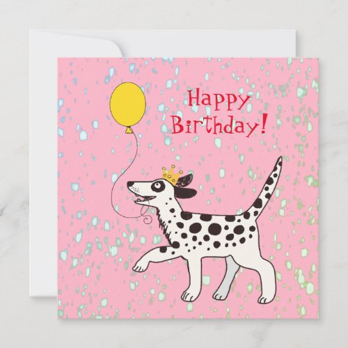 Dalmatian dog wishes happy birthday