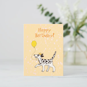 Dalmatian dog wishes happy birthday thank you card