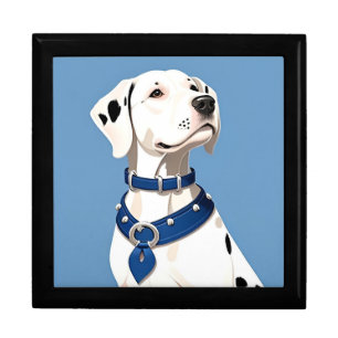 Dalmatian Dog With Blue Collar Gift Box