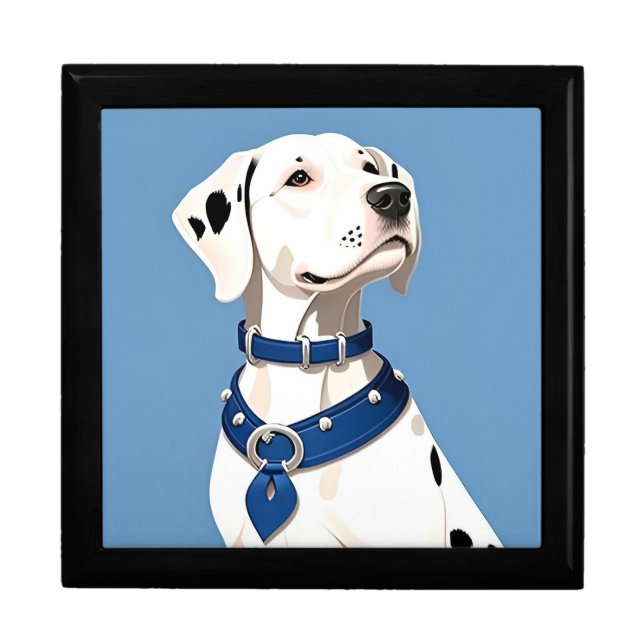 Dalmatian Dog With Blue Collar Gift Box (Front)