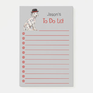 Dalmatian Dog with Hat Painting Post-it Notes