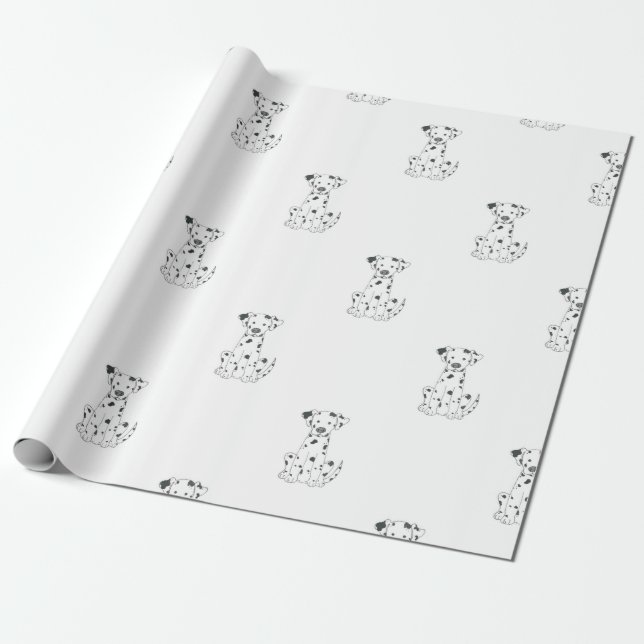 Dalmatian Dog Wrapping Paper Gifts (Unrolled)