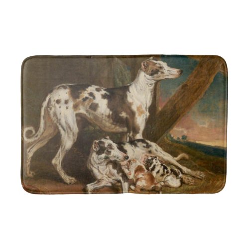 Dalmatian Dogs by James Ward Bath Mat