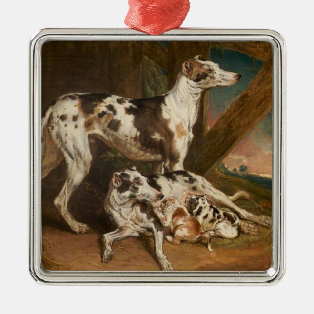 Dalmatian Dogs (by James Ward) Metal Ornament (Front)