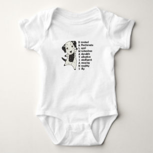 Dalmatian Dogs Characteristics Cute Dog Baby Bodysuit