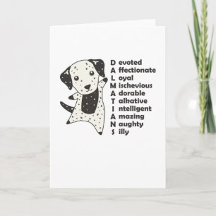 Dalmatian Dogs Characteristics Cute Dog Card