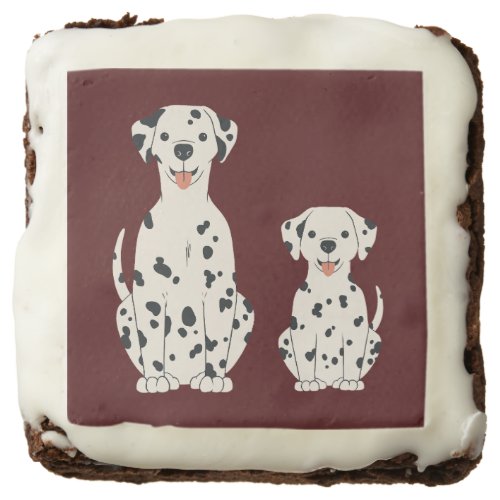 Dalmatian dogs design brownie