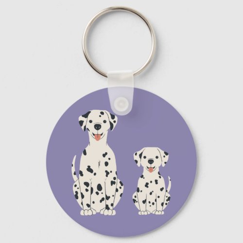 Dalmatian dogs design keychain