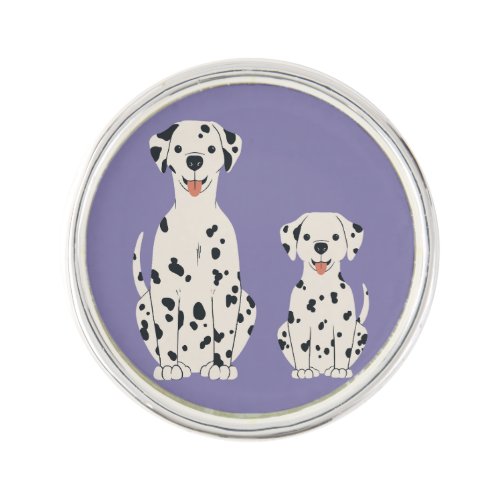 Dalmatian dogs design lapel pin