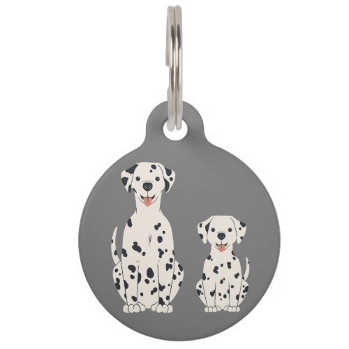 Dalmatian dogs design pet ID tag
