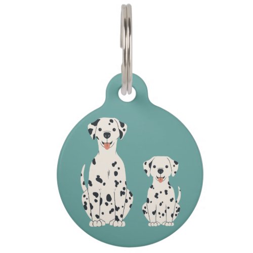 Dalmatian dogs design pet ID tag