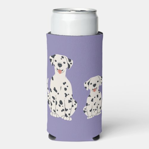 Dalmatian dogs design seltzer can cooler