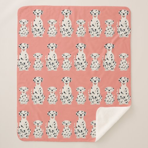 Dalmatian dogs design sherpa blanket