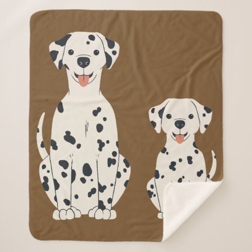 Dalmatian dogs design sherpa blanket