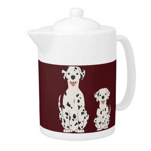 Dalmatian dogs design teapot