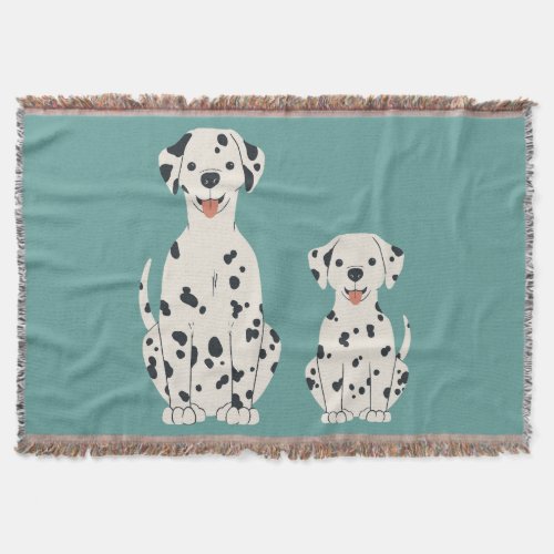 Dalmatian dogs design throw blanket