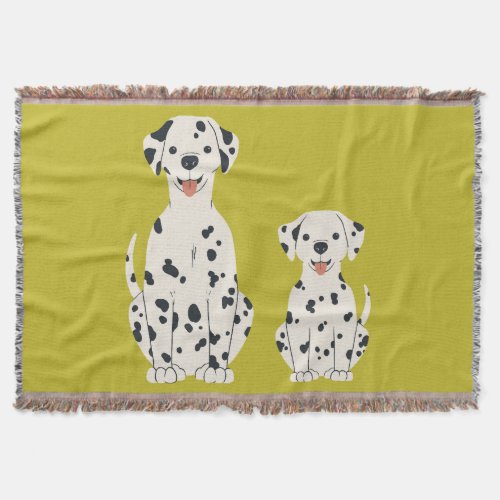 Dalmatian dogs design throw blanket