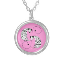 Dalmatian dogs Silver Plated Necklace