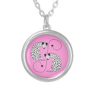 Dalmatian dogs Silver Plated Necklace
