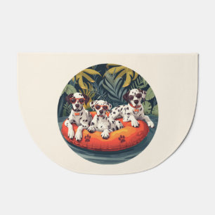 Dalmatian Dogs Summer Pineapple Pool Float Doormat