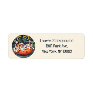 Dalmatian Dogs Summer Pineapple Pool Float Label