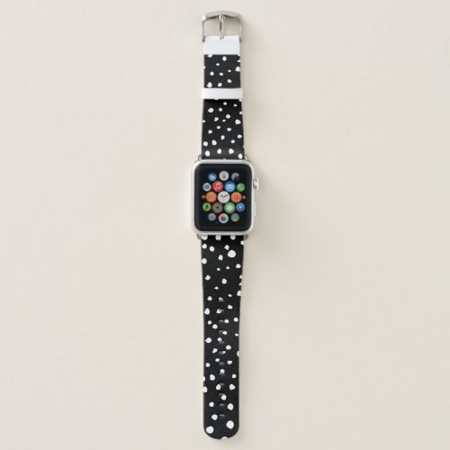 Dalmatian Dots Dalmatian Spots Black and White Apple Watch Band