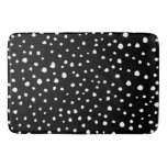 Dalmatian Dots, Dalmatian Spots, Black and White Bath Mat