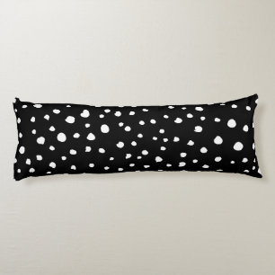 Dalmatian Dots, Dalmatian Spots, Black and White Body Pillow