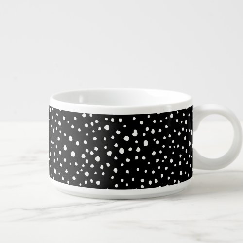 Dalmatian Dots Dalmatian Spots Black and White Bowl