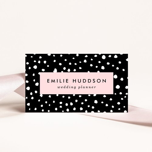 Dalmatian Dots Dalmatian Spots Black and White Business Card